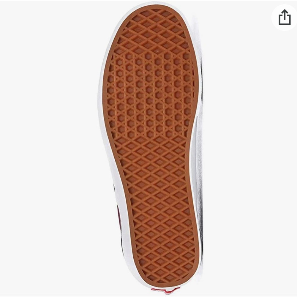 Vans Slip-On Checkerboard Sneakers in Maroon and Cream - Picture 2 of 10